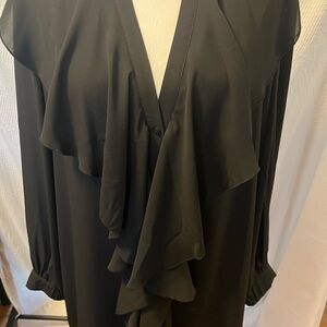 Chico’s Black Label A line ruffle front dress